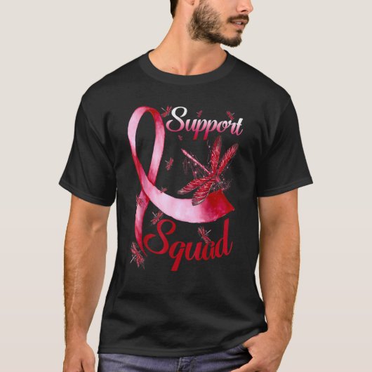 Warrior Support Squad Dragonfly Burgundy Hemochrom T-shirt (Voorkant)