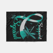 Warrior Support Squad Dragonfly Polycystic Kidney Fleece Deken (Voorkant (Horizontaal))