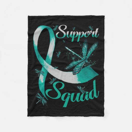 Warrior Support Squad Dragonfly Polycystic Kidney Fleece Deken (Voorkant)