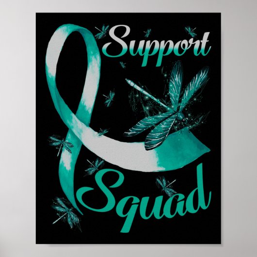 Warrior Support Squad Dragonfly Polycystic Kidney Poster (Voorkant)