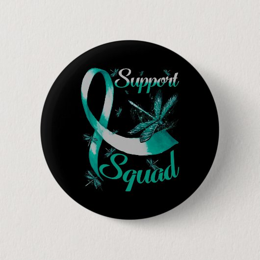 Warrior Support Squad Dragonfly Polycystic Kidney Ronde Button 5,7 Cm (Voorkant)