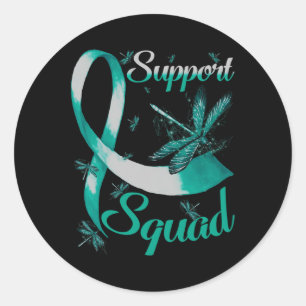 Warrior Support Squad Dragonfly Polycystic Kidney Ronde Sticker