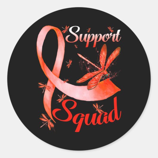 Warrior Support Squad Dragonfly RSD CRPS Bewustzij Ronde Sticker (Voorkant)