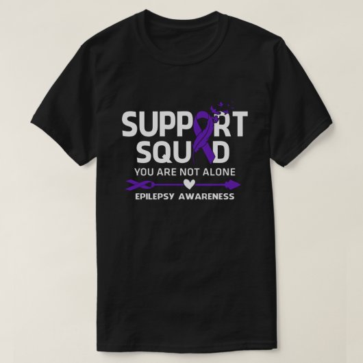 Warrior Support Squad Epilepsy Awareness Feather T-shirt (Design voorkant)