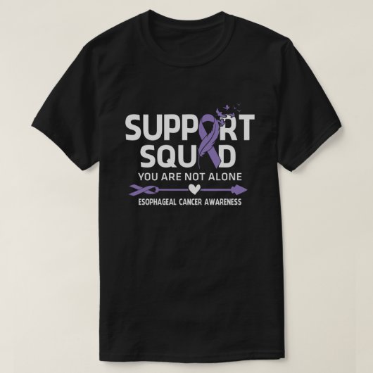 Warrior Support Squad Esophageal Cancer Awareness T-shirt (Design voorkant)