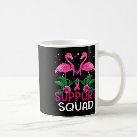 Warrior Support Squad Flamingo Breast Cancer AWare Koffiemok (Rechts)