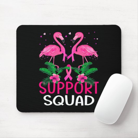 Warrior Support Squad Flamingo Breast Cancer AWare Muismat (Met muis)
