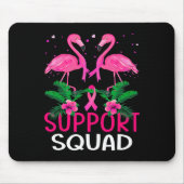 Warrior Support Squad Flamingo Breast Cancer AWare Muismat (Voorkant)