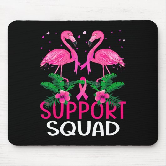Warrior Support Squad Flamingo Breast Cancer AWare Muismat (Voorkant)