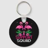Warrior Support Squad Flamingo Breast Cancer AWare Sleutelhanger (Voorkant)