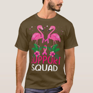 Warrior Support Squad Flamingo Breast Cancer AWare T-shirt