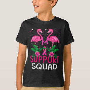 Warrior Support Squad Flamingo Breast Cancer AWare T-shirt