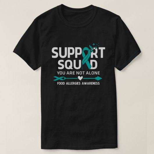 Warrior Support Squad Food Allergies Awareness Fea T-shirt (Design voorkant)