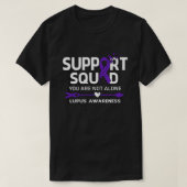 Warrior Support Squad Lupus Awareness Feather T-shirt (Design voorkant)