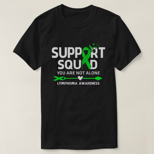 Warrior Support Squad Lymphoma Awareness Feather T-shirt (Design voorkant)