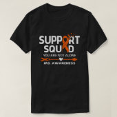 Warrior Support Squad MS Awareness Feather T-shirt (Design voorkant)