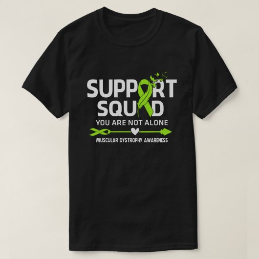 Warrior Support Squad Muscular Dystrophy Bewusthei T-shirt (Design voorkant)