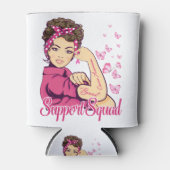 Warrior Support Squad Rosie Riveter Breast Cancer Blikjeskoeler (Voorkant)