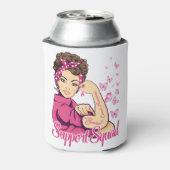 Warrior Support Squad Rosie Riveter Breast Cancer Blikjeskoeler (Blikje Achterkant)