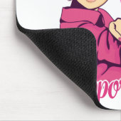Warrior Support Squad Rosie Riveter Breast Cancer Muismat (Hoek)