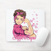 Warrior Support Squad Rosie Riveter Breast Cancer Muismat (Met muis)