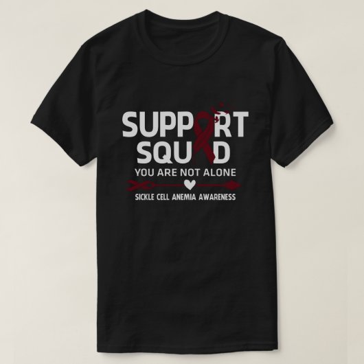 Warrior Support Squad Sickle Cell Anemia Bewusthei T-shirt (Design voorkant)