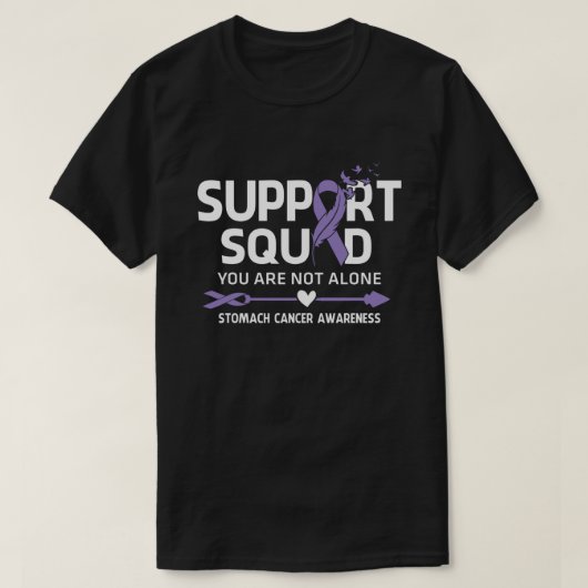 Warrior Support Squad Stomach Cancer Awareness Fei T-shirt (Design voorkant)