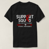 Warrior Support Squad Stroke Awareness Feather T-shirt (Design voorkant)