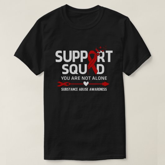 Warrior Support Squad Substance Abuse Awareness Fi T-shirt (Design voorkant)