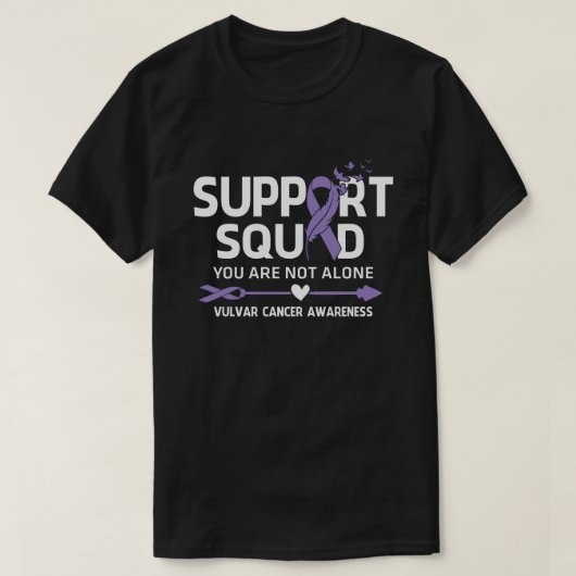 Warrior Support Squad Vulvar Cancer Awareness Feit T-shirt (Design voorkant)