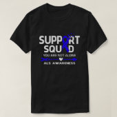 Warrior Support Square ALS Awareness Feather T-shirt (Design voorkant)