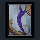 'Warrior & Tiger' Art Deco Afdruk van Major Felten Poster<br><div class="desc">Populaire artikelen uit de jaren '30 van de Kunst Deco Print Warrior & Tiger van Major Felten</div>