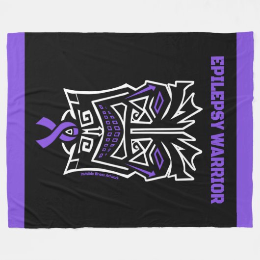 Warrior/Tribale.. Epilepsie Fleece Deken (Voorkant (Horizontaal))