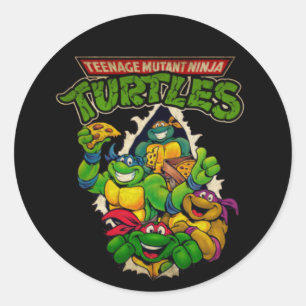 Warrior Turtle Ronde Sticker