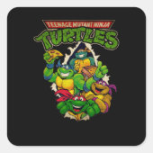 Warrior Turtle Vierkante Sticker (Voorkant)