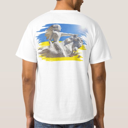 Warrior Ukraine President Zelenskyy & Flag T-shirt (Achterkant)