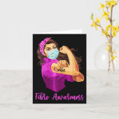 Warrior Unbreakable - Fighter Fibromyalgia Awarene Kaart (Gele Bloem)