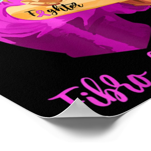 Warrior Unbreakable - Fighter Fibromyalgia Awarene Poster (Hoek)