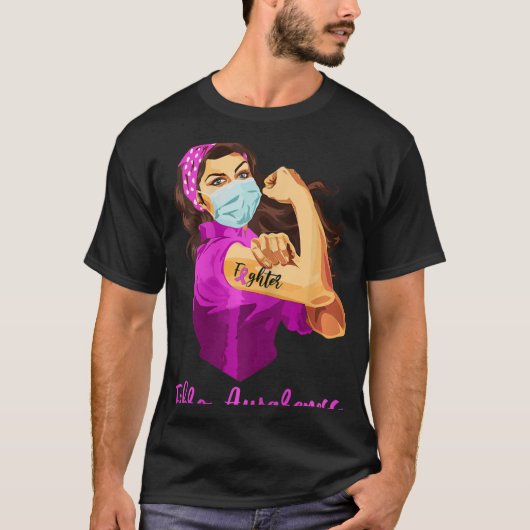 Warrior Unbreakable - Fighter Fibromyalgia Awarene T-shirt (Voorkant)