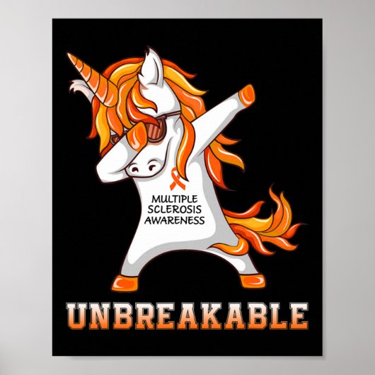 Warrior Unbreakable Multiple Sclerose Awareness U Poster (Voorkant)