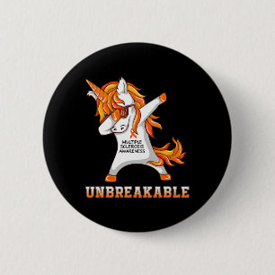 Warrior Unbreakable Multiple Sclerose Awareness U Ronde Button 5,7 Cm
