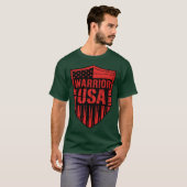 Warrior USA Grunge American Pride Graphic T-shirt (Voorkant volledig)