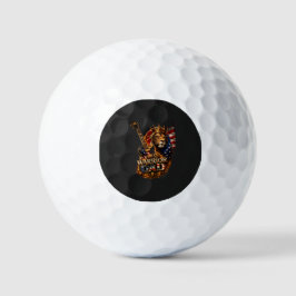 Warrior Vader Leeuw Amerikaanse Vlag Gitaar Golfballen