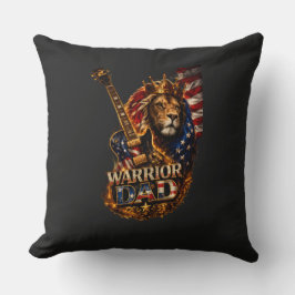 Warrior Vader Leeuw Amerikaanse Vlag Gitaar Kussen