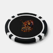 Warrior Vader Leeuw Amerikaanse Vlag Gitaar Poker Chips (Enkel)
