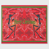 Warrior Volledig Aboriginal Kerst Wrapping Papier (Vlak)