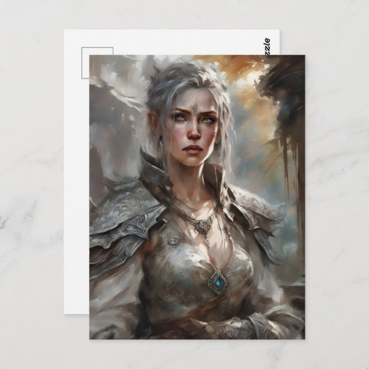 Warrior Vrouw Briefkaart (Voorkant / Achterkant)