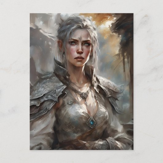 Warrior Vrouw Briefkaart (Voorkant)