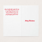 Warrior vrouw vraagt chocoladeschets te overhandig kaart (Binnenkant ongevouwen)