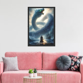 Warrior vs Zee Dragon Canvas Afdruk (Insitu (Woonkamer))